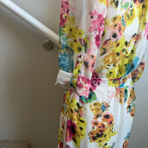 Kut from the Kloth Adali Midi Floral Dress 3/4 Sleeve Womens size 0 - Picture 9 of 15